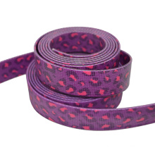 High Tensile Purple Colors Pattern 1" Webbing Tape For Backpack Belt